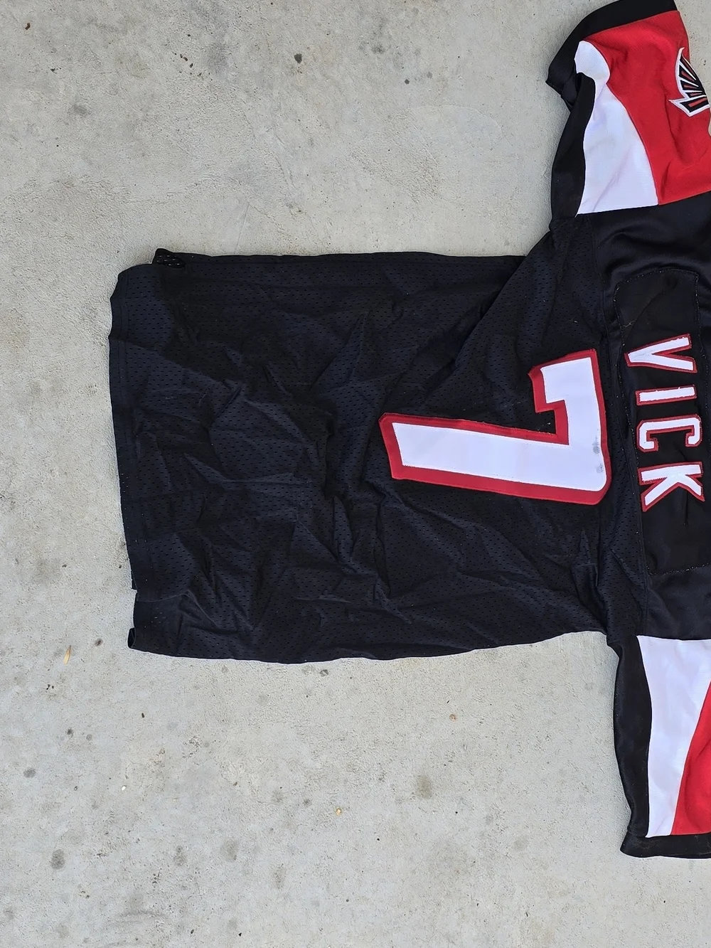 Black and Red Falcons Football Jersey #7